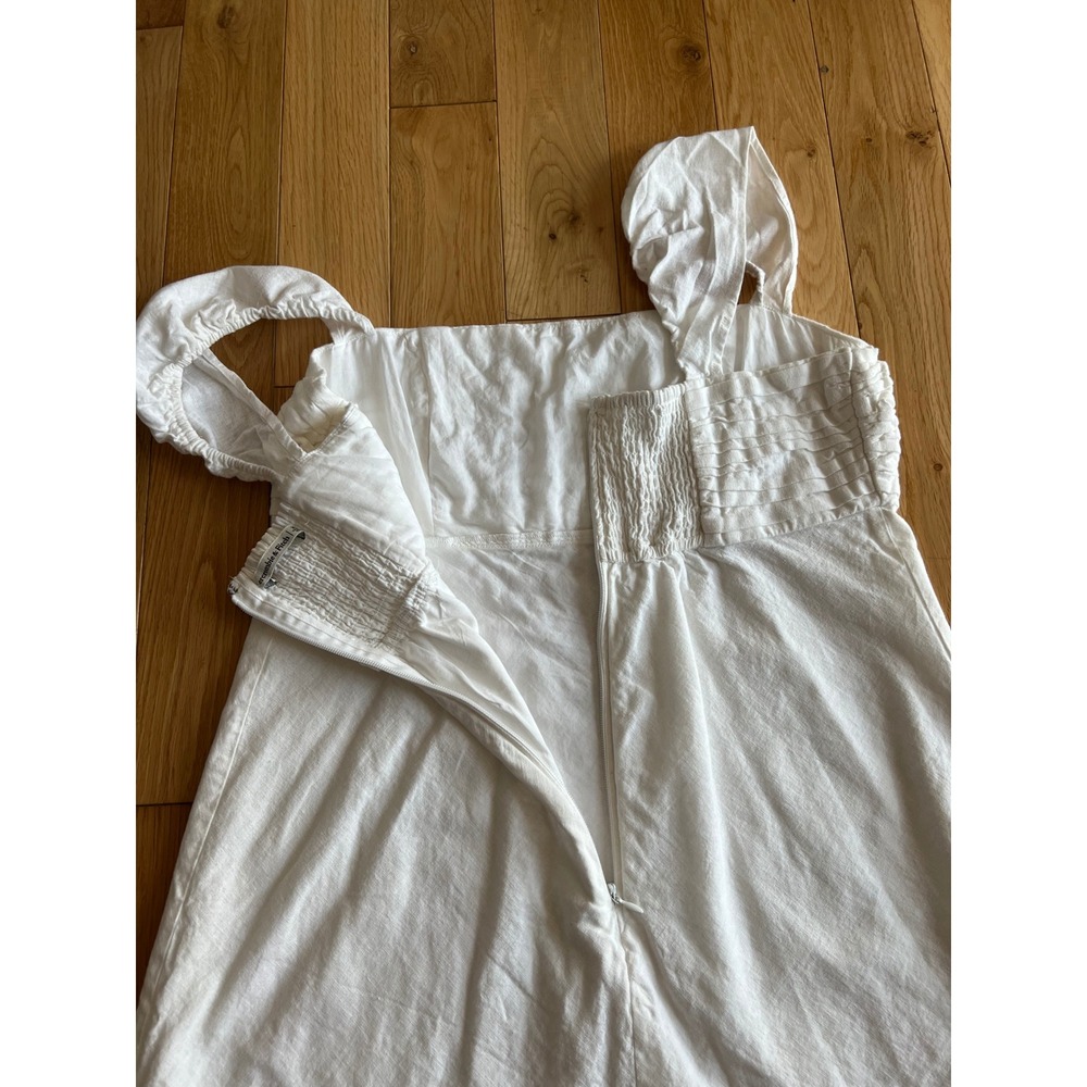 Abercrombie & Fitch Emerson Cap Sleeve Mini Dress White Linen Blend Womens XL - Picture 10 of 10